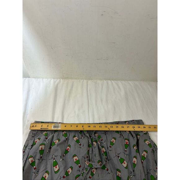 Old Navy Holiday XXL Sleep Pants Gray Green Champagne Bottles - Picture 6 of 7